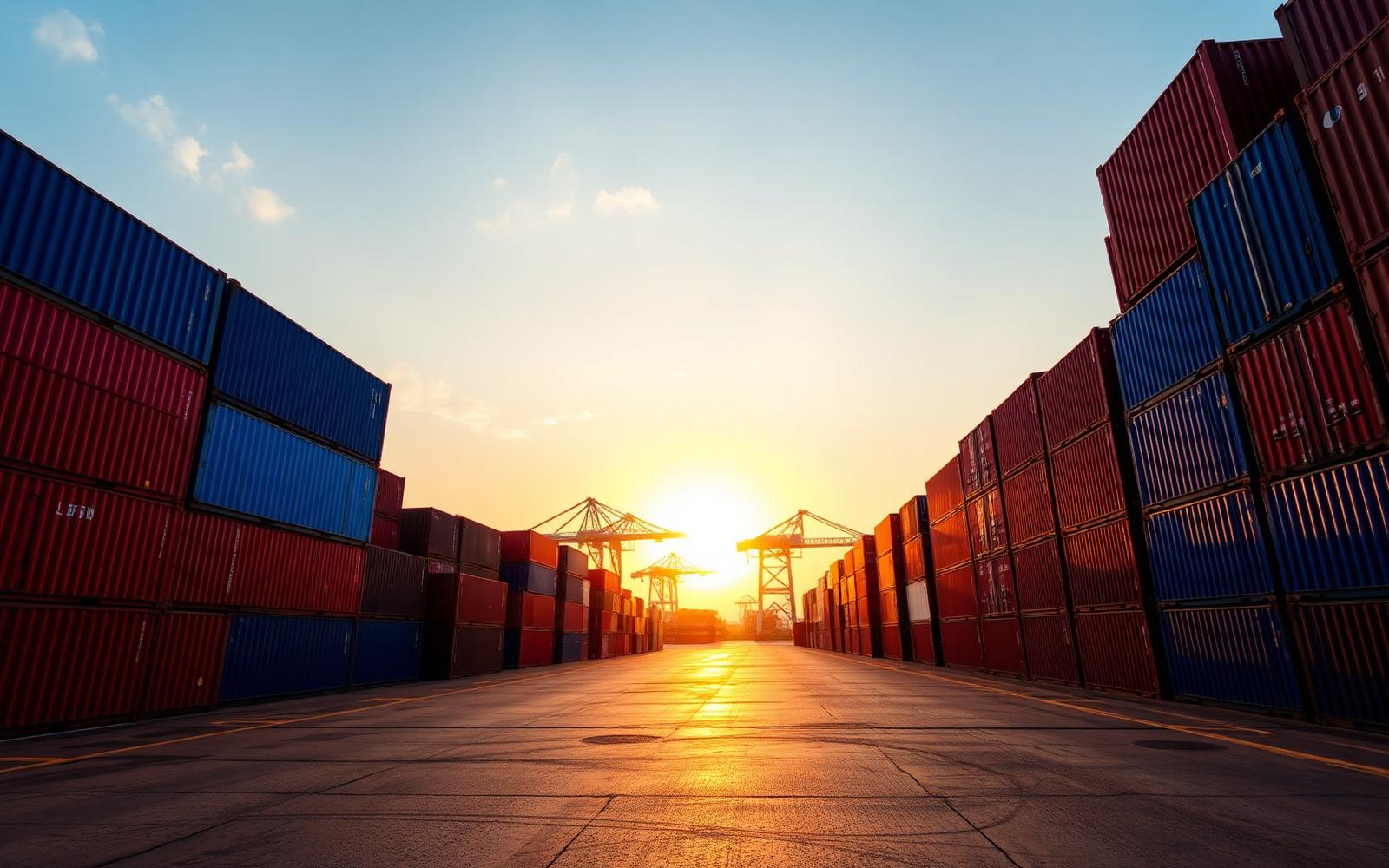 Container yard at Kandla port